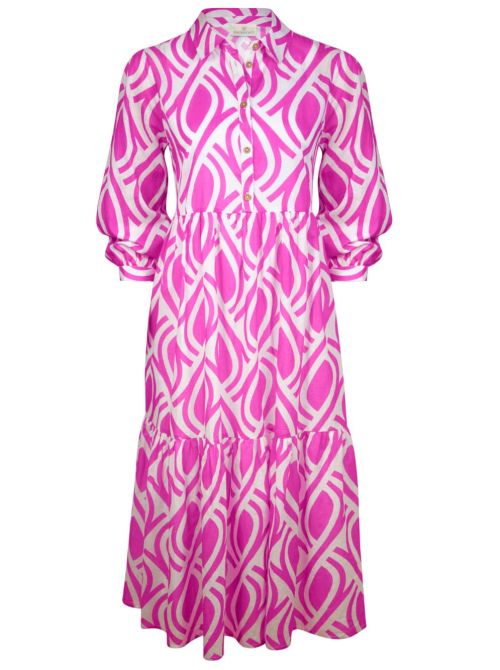 Bamboo Solids  maxi dress, intense pink