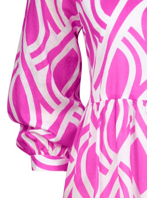 Bamboo Solids  maxi dress, intense pink