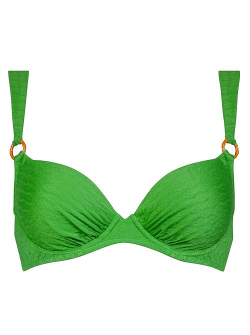 Bamboo Solids  bikini bra, green