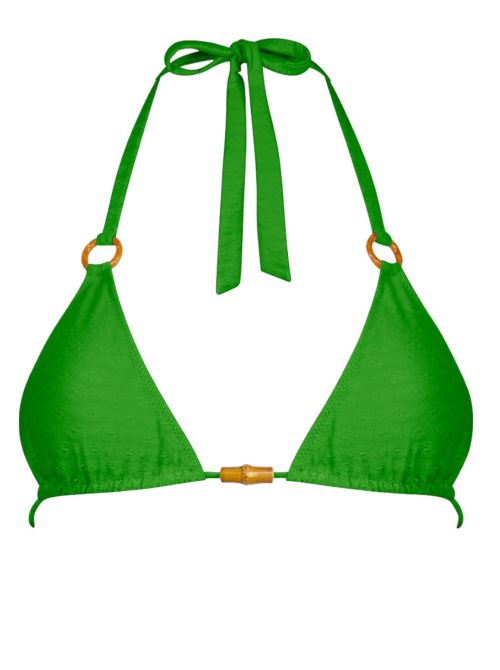 Bamboo Solids  triangle bikini bra,green