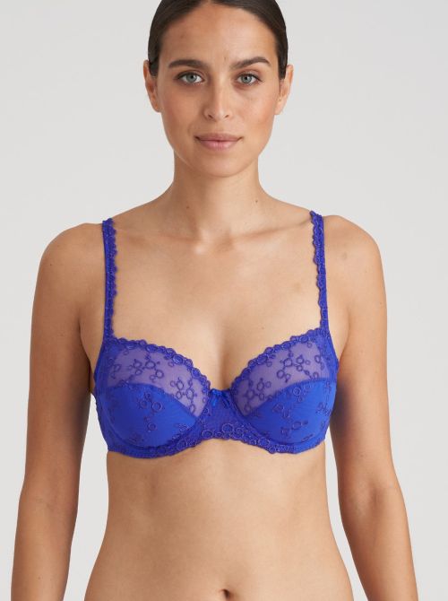 Nellie Balconette bra with underwire, electric blue