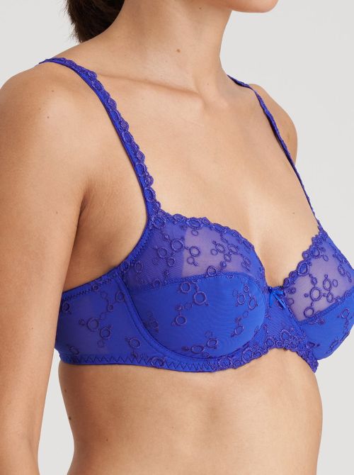 Nellie Balconette bra with underwire, electric blue