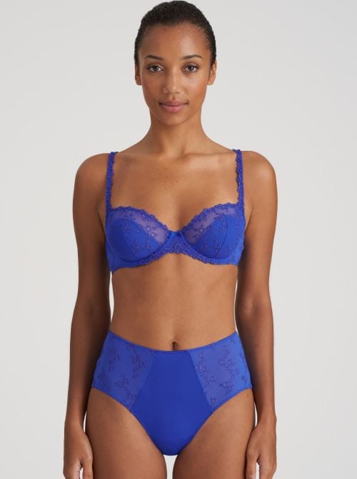 Nellie half padded bra with underwire, electric blue