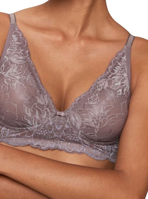 Amourette Charm T N03 bralette without underwire, pigeon grey