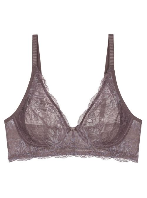 Amourette Charm T N03 bralette without underwire, pigeon grey