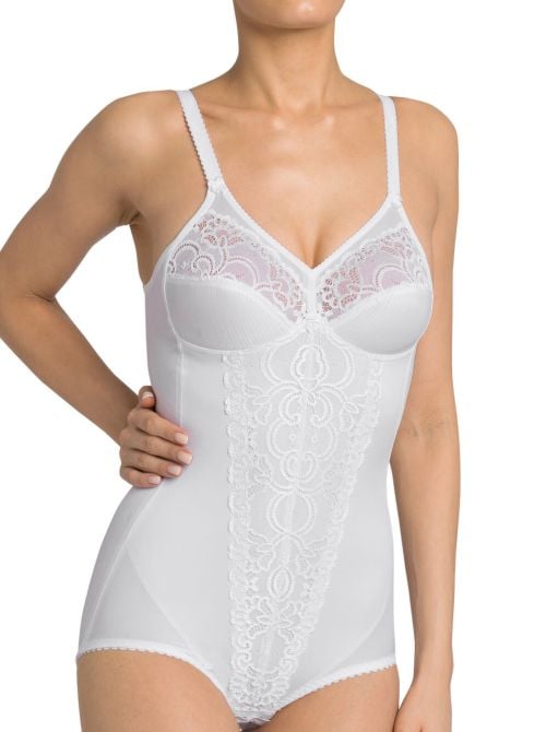 Romy Bs non-wired bodystocking, white