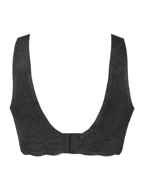 Essential Lace bralette con coppe imbottite, antracite