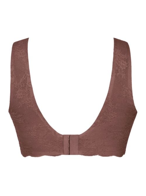 Essential Lace bralette con coppe imbottite, berry