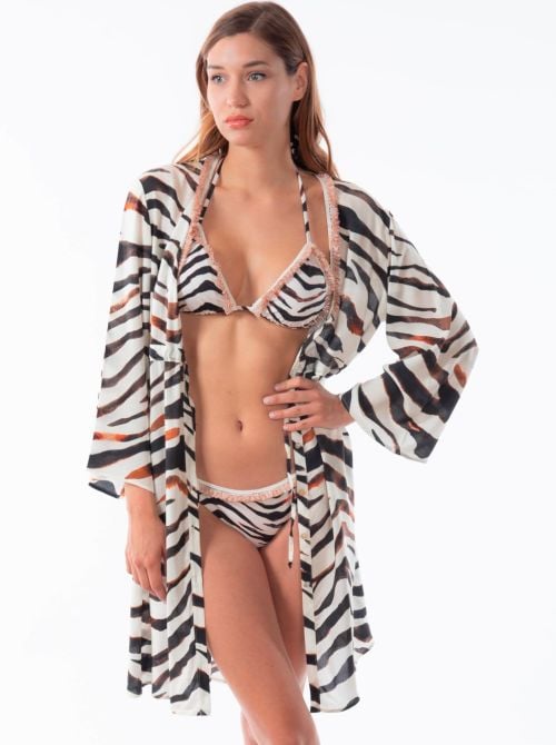Wild caftano corto, animalier Valery