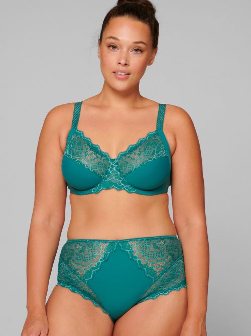 Caresse minimizer underwired bra, vert boréal SIMONE PERELE