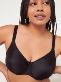 Satin Reggiseno con ferretto, nero