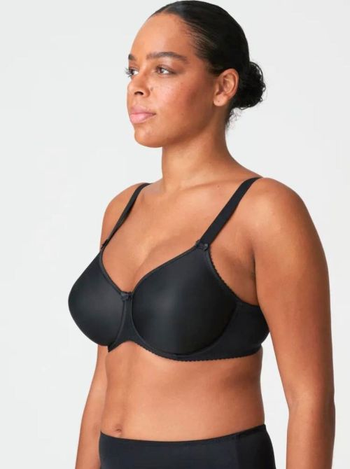Satin Reggiseno con ferretto, nero