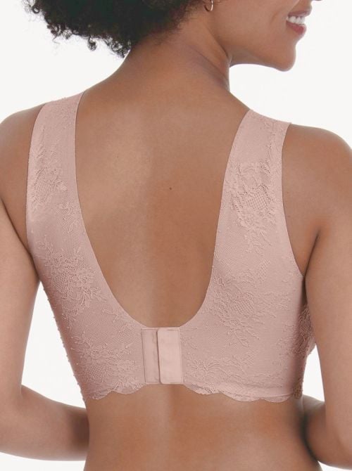 Essential Lace bralette con coppe imbottite, rosewood