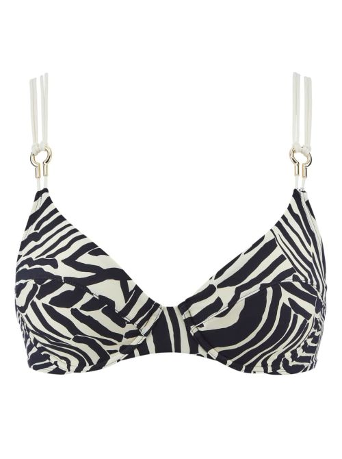 Savannah Mood balconette bikini top, zebra print