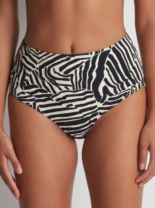 Savannah slip a vita alta per bikini, zebrato