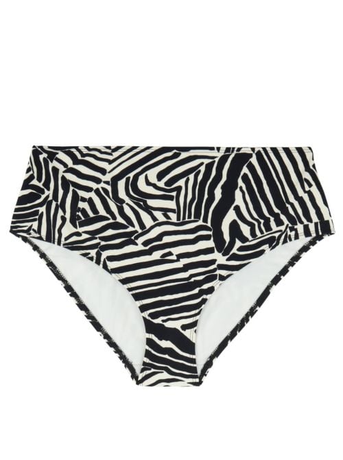 Savannah slip a vita alta per bikini, zebrato