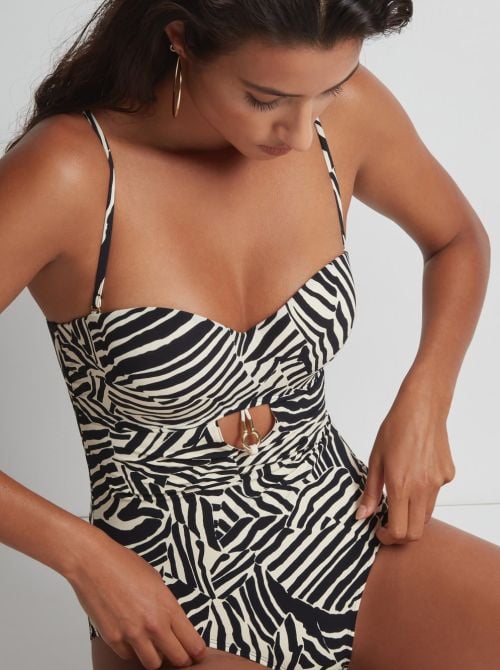 Savannah Mood one-piece swimsuit, zebra