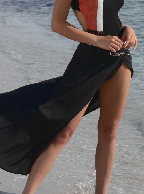 Chic Aquatique sarong skirt