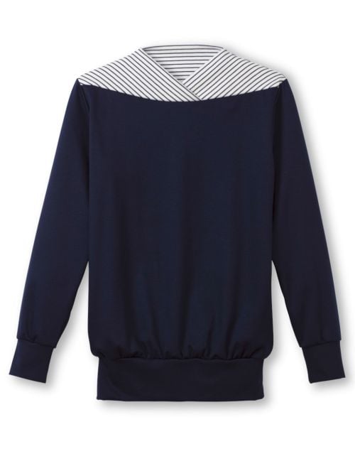 Soulmate Soft Cotton pigiama caldo con polsini, blu scuro