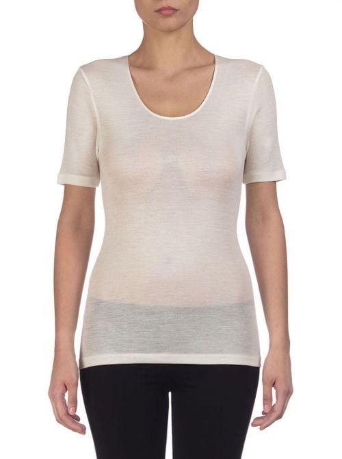 T-shirt Donna 100% Lana Merino, champagne