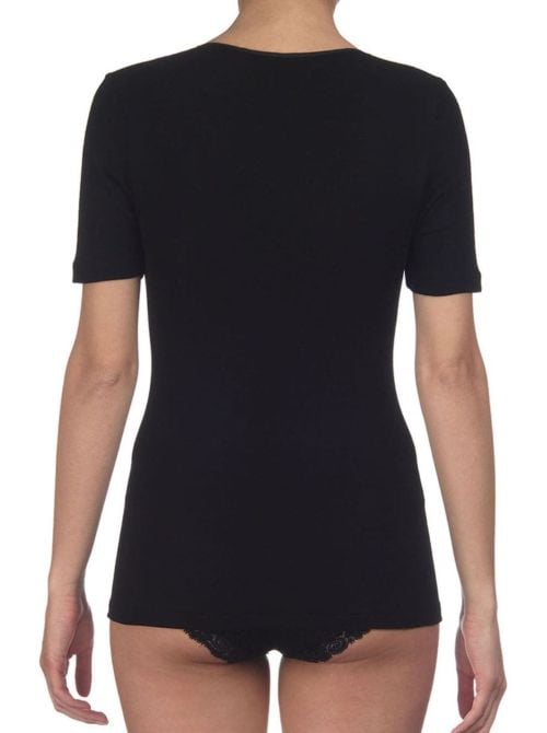 T-shirt Donna 100% Lana Merino, nero