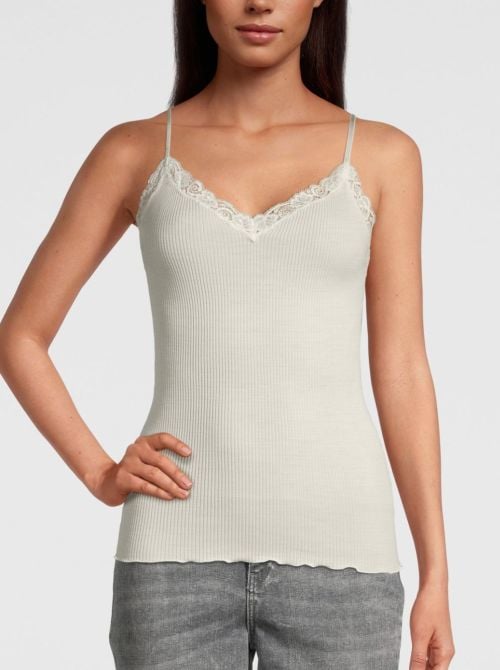 Wool and silk top, champagne OSCALITO