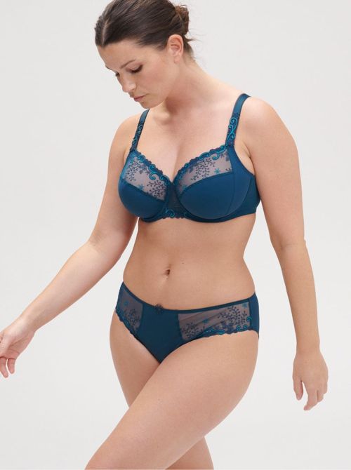 Delice Underwire bra with deep cups, blue prestige SIMONE PERELE