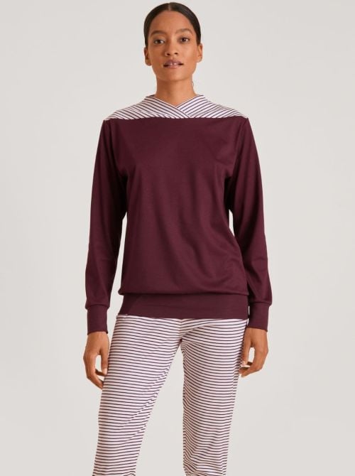 Soulmate pyjama with cuff, bordeaux CALIDA