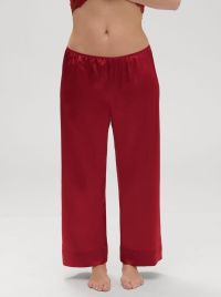 Dream silk pajama pants, rouge tango