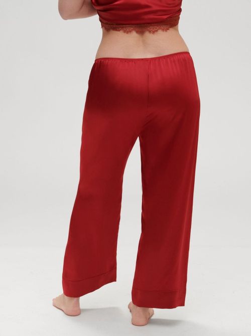 Dream pantalone in seta, rouge tango