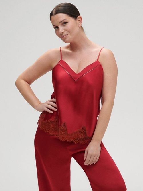 Nocturne Top seta, rouge tango