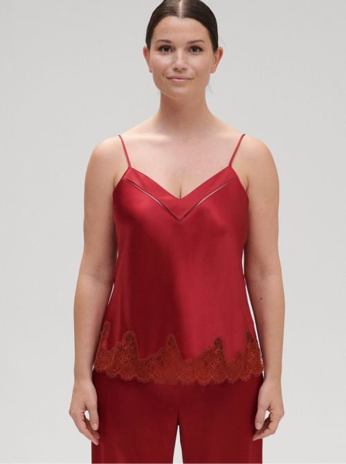 Nocturne Top seta, rouge tango