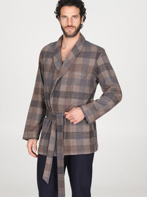 Alleghe Smoking jacket in warm cotton, beige JULIPET