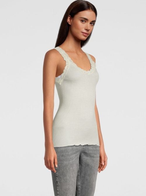 Wool and silk top, champagne OSCALITO