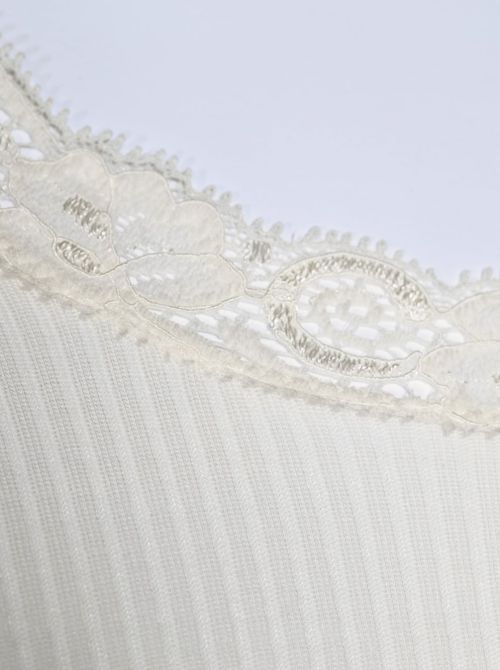 Maglia in lana e seta, champagne