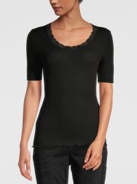Maglia in lana e seta, nero