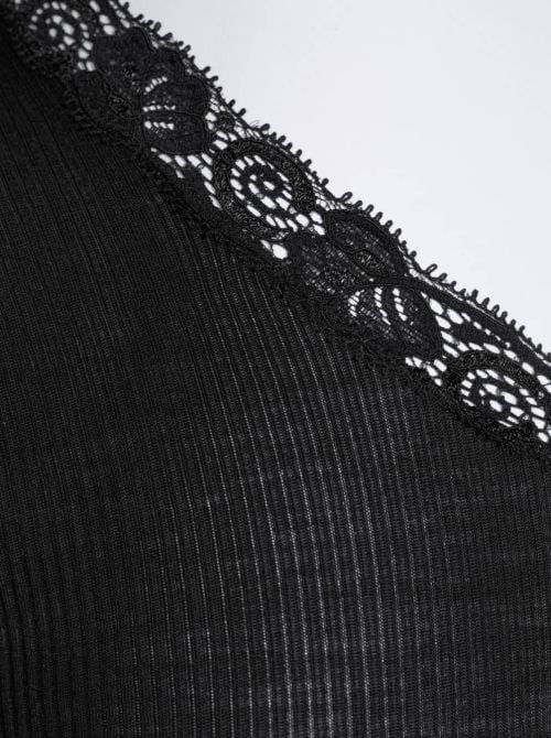 Maglia in lana e seta, nero
