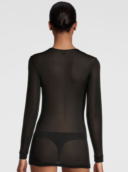 Maglia in pura seta, nero