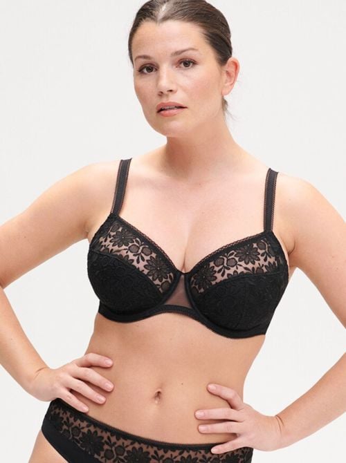 Amazone reggiseno avvolgente con ferretto, nero