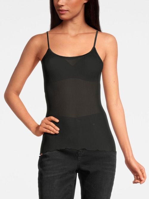 Silk top, black OSCALITO