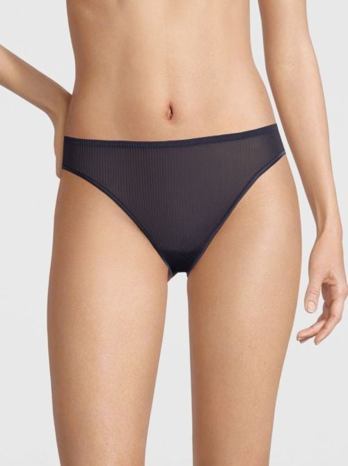 Slip in pura seta, blu