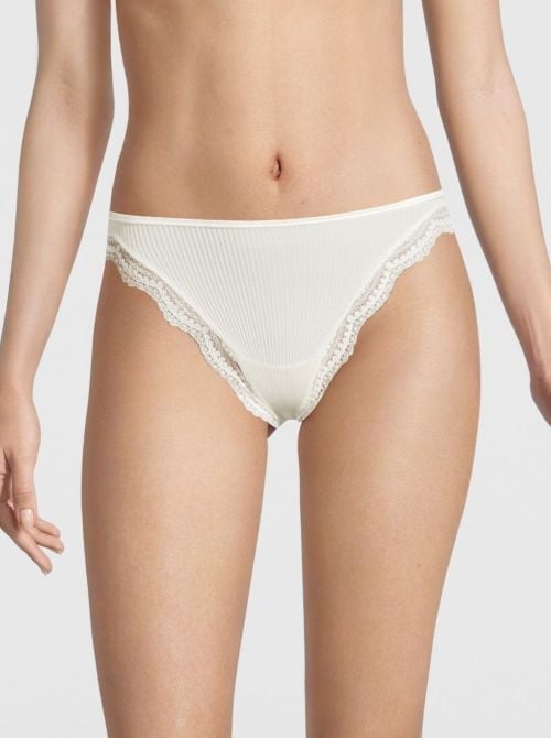 Slip in seta e pizzo, champagne OSCALITO