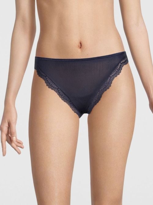 Silk and lace  briefs, blue OSCALITO