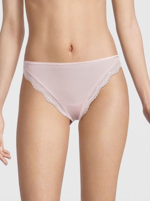 Slip in seta e pizzo, rosa