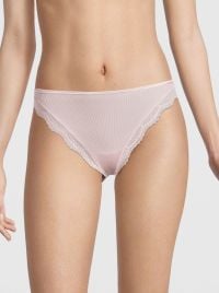 Silk and lace  briefs, rosewood