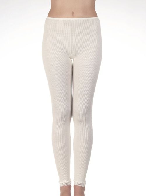 Wool and silk Leggings , champagne OSCALITO