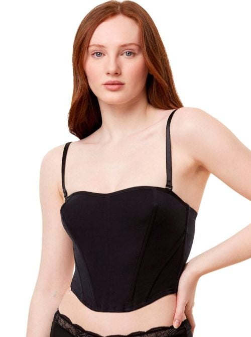 Signature Sheer Corsetto, nero