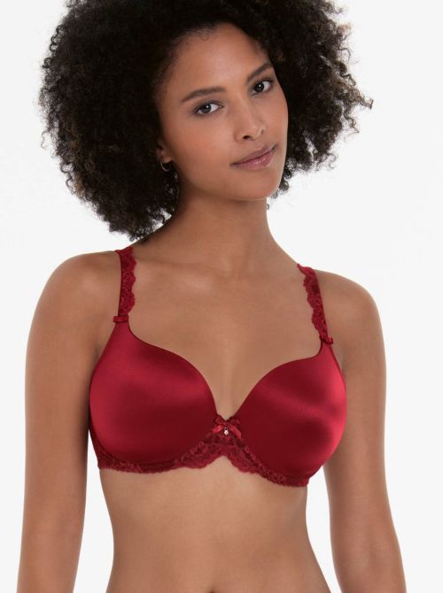 Bobette underwired bra with spacer cups, ruby