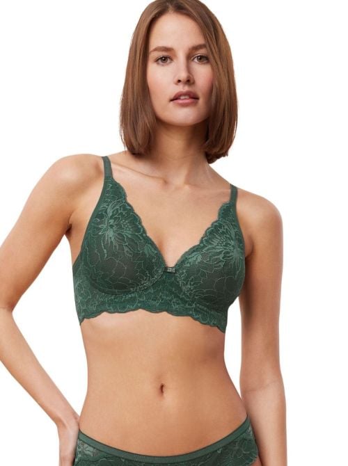 Amourette Charm T N03 reggiseno bralette senza ferretto, smoky green TRIUMPH