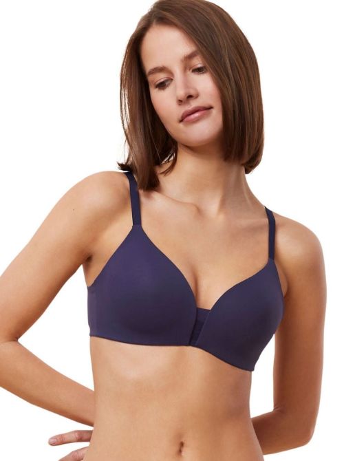 Flex Smart P non-wired bra with padding, blue TRIUMPH